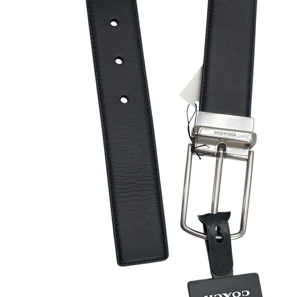 NWT COACH 91311 Harness Buckle Cut to Size Belt, Men’s Size 42 MM Black/Brown - Picture 10 of 16